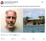 Why are democrats afraid to release the Epstein Island client list