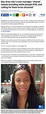 Bay Area city&#039;s new manager &#039;shared tweets branding white people EVIL and calling for them to be shunned&#039;