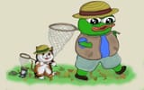happy pepe with friend walk art