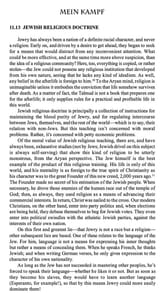 Mein kampf on jewish religion