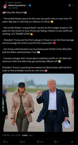 Screenshot 2025-07-11 at 19-49-52 (17) Whale Psychiatrist ™️ on X 🇺🇸Friday Win Report!!🇺🇸 - The United States opens its first new rare earth mine in more than 70 years. Big step in reducing our reliance on China! 👊 - the[...]