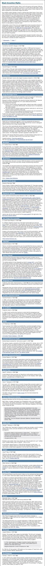Black Invention Myths (Part 1)