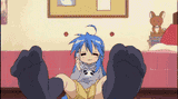 konata lazy-feet