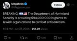 dhs 94 mil for anti semitism