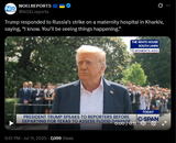 Trump responded to Russia’s strike on a maternity hospital in Kharkiv, saying, &#039;I know. You’ll be seeing things happening.&#039; 11-07-2025 HD