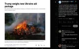 Trump is preparing to approve a new Ukraine aid package worth hundreds of millions of dollars, Politico reports. 11-07-2025 first military support to Kyiv