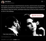 Real spies are trying to steal America’s secrets; real terrorists are plotting the deaths of American citizens. But first, Tulsi Gabbard has to find 11-07-2025