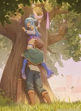 aqua climbing tree with ass istance from kazu-trash