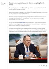 LAVROV WARNING