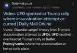 UFO at Trump Assassination attempt