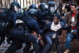police attacking black man