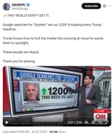 trumps tricks media into talking about epstein