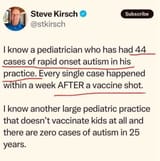 vaccine induced autism