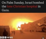 Palm Sunday Jews bomb Christian Hospital
