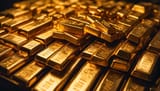 ai-generated-gold-bars-on-a-dark-background-photo