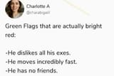 bright red flags