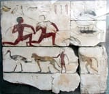 Two Men Catching Birds, Boy Playing with Animals