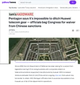 pentagon use huawei