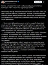 German sailors say their yacht was harassed by a submarine near Kaliningrad in the end of June, Tagesspiegel reports. 13-07-2025 PT1