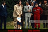 Robert Maxwell hobnobbing with Prince Charles and Royal Family