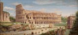 Unknown artist (Italian 19th c.) The Colossseum, the Meta Sudans and the Arch of Constantine 1 - micromosaic