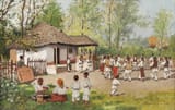 Ludovic Bassarab (Galați, Covurlui County, Principality of Romania, Ottoman State 1868-1933 Bucharest, Kingdom of Romania) Festive Day - Oil on wood