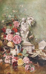 Theodor Aman (Câmpulung Muscel, Argeș County, Principality of Wallachia, Protectorate of the Russian Empire 1831-1891 Bucharest, Kingdom of Romania) Le coin musical - Oil on canvas 1882