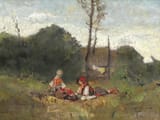 Teodor Harșia (Magyarfülpös, Kolozs County, Kingdom of Hungary, A.H.M. 1914-1987 Cluj Napoca, Cluj County, Socialist Republic of Romania) Peasant Women - Oil on canvas
