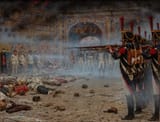 Vasily Vasilyevich Vereshchagin (1842-1904) В покоренной Москве. Расстрел поджигателей (In conquered Moscow. The execution of arsonists) - Холст, масло c.1898