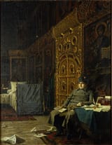 Vasily Vasilyevich Vereshchagin (1842-1904) На этапе. Дурные вести из Франции (En Route. Bad News from France) - холст, масло c.1895