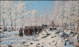Vasily Vasilyevich Vereshchagin (1842-1904) На большой дороге. Отступление (On the Highway. The Retreat) - Холст, масло c.1895
