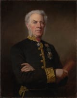John Robert Dicksee (London, England, U.K. 1817-1905 ibidem) Sir Robert North Collie Hamilton, 6th Baronet (1802-1887) administrator in India - Oil on canvas 1863-min