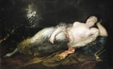 Eugenio Lucas y Velázquez (Madrid, Kingdom of Spain 1817-1870 ibidem) Maja Dormida - Oil on canvas 1817