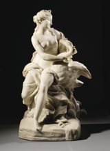Jean Thierry (Lyon, Lyonnais, Kingdom of France 1669-1739 ibidem) Leda and the Swan - White marble