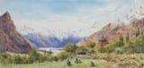 Arthur Herbert Hussey (British, 1863-1923) A temple in the Shigar Valley, Kashmir - Watercolour with traces of pencil 1894
