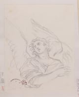 Unknown artist (Italian 17th c.) Angel - pencil on paper (study)
