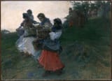 Julio Romero de Torres (Cordova 1874-1930 ibid.) The olive pickers - oil on canvas c.1903-04