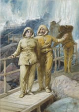 William Simpson (Glasgow, Lanarkshire, Scotland, U.K. 1823-1899 Willesden, Middlesex, England, U.K.) Niagara - Watercolour heightened with white 1875