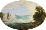Christopher Pearse Cranch (Washington, D.C., U.S.A. 1813-1892 Cambridge, Massachusetts, U.S.A.) View of Niagara Falls - Oil on canvas