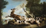 Alexandre-François Desportes (Champigneulle, Champagne, Kingdom of France 1661-1743 Paris, Kingdom of France) The stag hunting - Oil on canvas