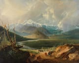 Franz Richard Unterberger (Innsbruck, County of Tyrol, Austrian Empire 1837-1902 Neuilly-sur-Seine, Seine, French Republic) A country landscape in South America - Oil on canvas