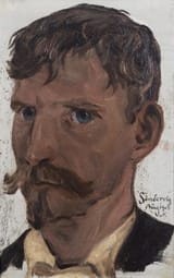 Valdemar Neiiendam (København, Kingdom of Denmark 1870-1956 ibidem) Portrait of the explorer and ethnologist Ludvig Mylius-Erichsen (1872-1907) - Oil on board 1905