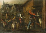 Sebastiaen Vrancx (Antwerp, Duchy of Brabant, Holy Roman Empire 1573-1647 ibidem) Pillage scene - Oil on panel