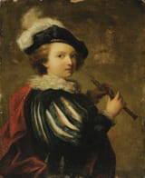 Circle of Marguerite Gérard (Grasse, Provence, Kingdom of France 1761-1837 Paris, Kingdom of France) Flute player - Oil on panel