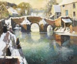 George Ames Aldrich (Worcester, Massachusetts, U.S.A. 1872-1941 Chicago, Illinois, U.S.A.) The Bridge at Quimperle, Brittany - Oil on canvas