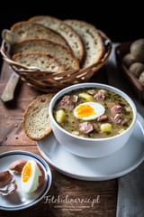 Żurek, sour rye soup