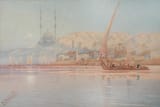 Augustus Osborne Lamplough (Manchester, Lancashire, England, U.K. 1877-1930 Bromborough, Cheshire, England, U.K.) The Nile at Cairo - Watercolour