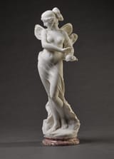 Guglielmo Pugi (Fiesole, Province of Florence, Grand Duch of Tuscany 1850-1915) Psyche - White marble c.1900 (view 1)