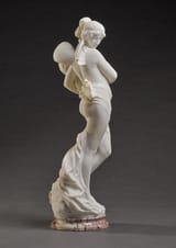 Guglielmo Pugi (Fiesole, Province of Florence, Grand Duch of Tuscany 1850-1915) Psyche - White marble c.1900 (view 3)