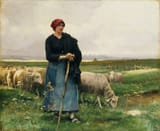 Julien_Dupre_-_A_Shepherdess_with_her_Flock_-_(MeisterDrucke-833576)